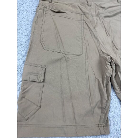 Mens Beige 32 Gerry Cargo Shorts Adjustable Belt Nylon/Spandex Durable - PreOwne - Picture 13 of 16